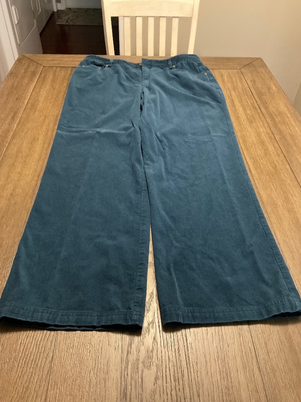 Ladies Corduroy Pants Sz 14 Gently Used Peacock Green